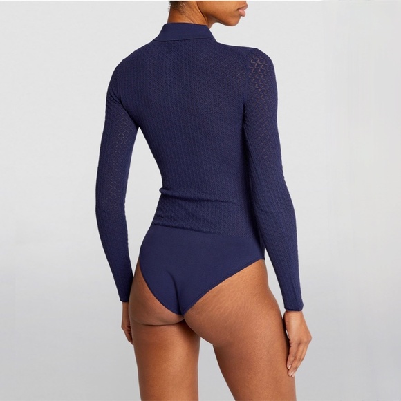 Maje Pointelle knit body suit sz M - Picture 9 of 16